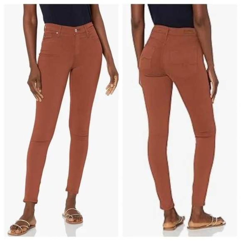 AG Farrah Ankle Stretch Sateen Pant in Brick Dust Size 26